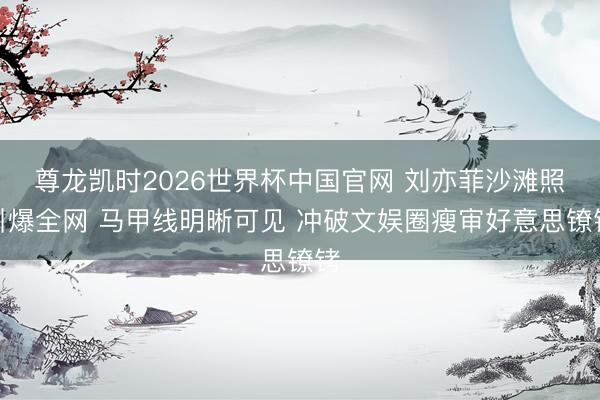 尊龙凯时2026世界杯中国官网 刘亦菲沙滩照引爆全网 马甲线明晰可见 冲破文娱圈瘦审好意思镣铐