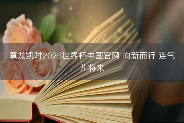 尊龙凯时2026世界杯中国官网 向新而行 连气儿将来